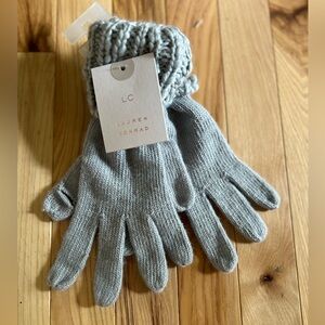 NWT Lauren Conrad Grey Heather Knit Gloves